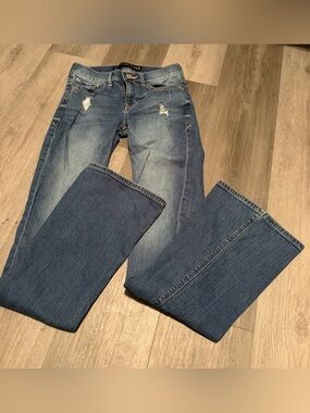 Express Slim Mid Rise Flare Jeans